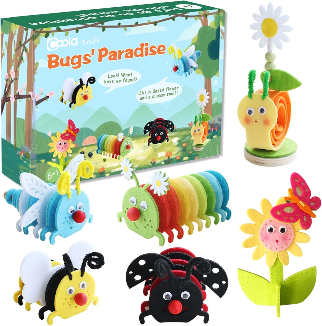 Craft Kit for Kids 4-8, Arts and Crafts for Kids, Felt Animal Toddler Craft 8PC, Sewing Crafts